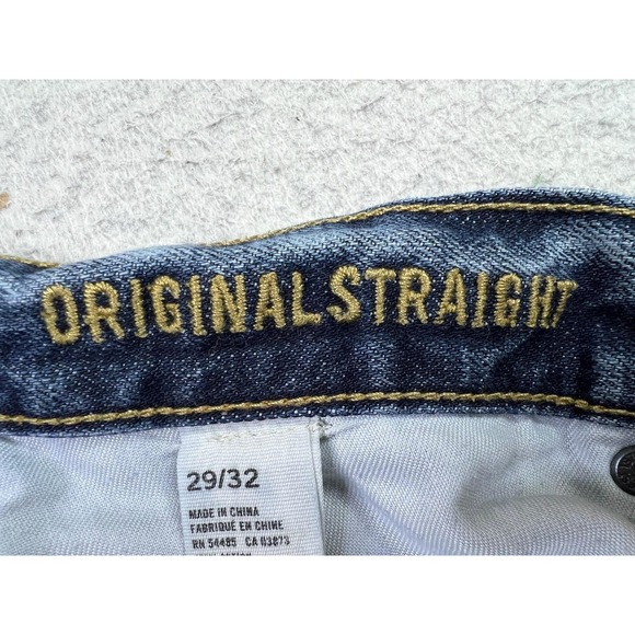 American Eagle Original Straight Jeans Mens 29x32 Medium Wash Denim - Picture 8 of 14